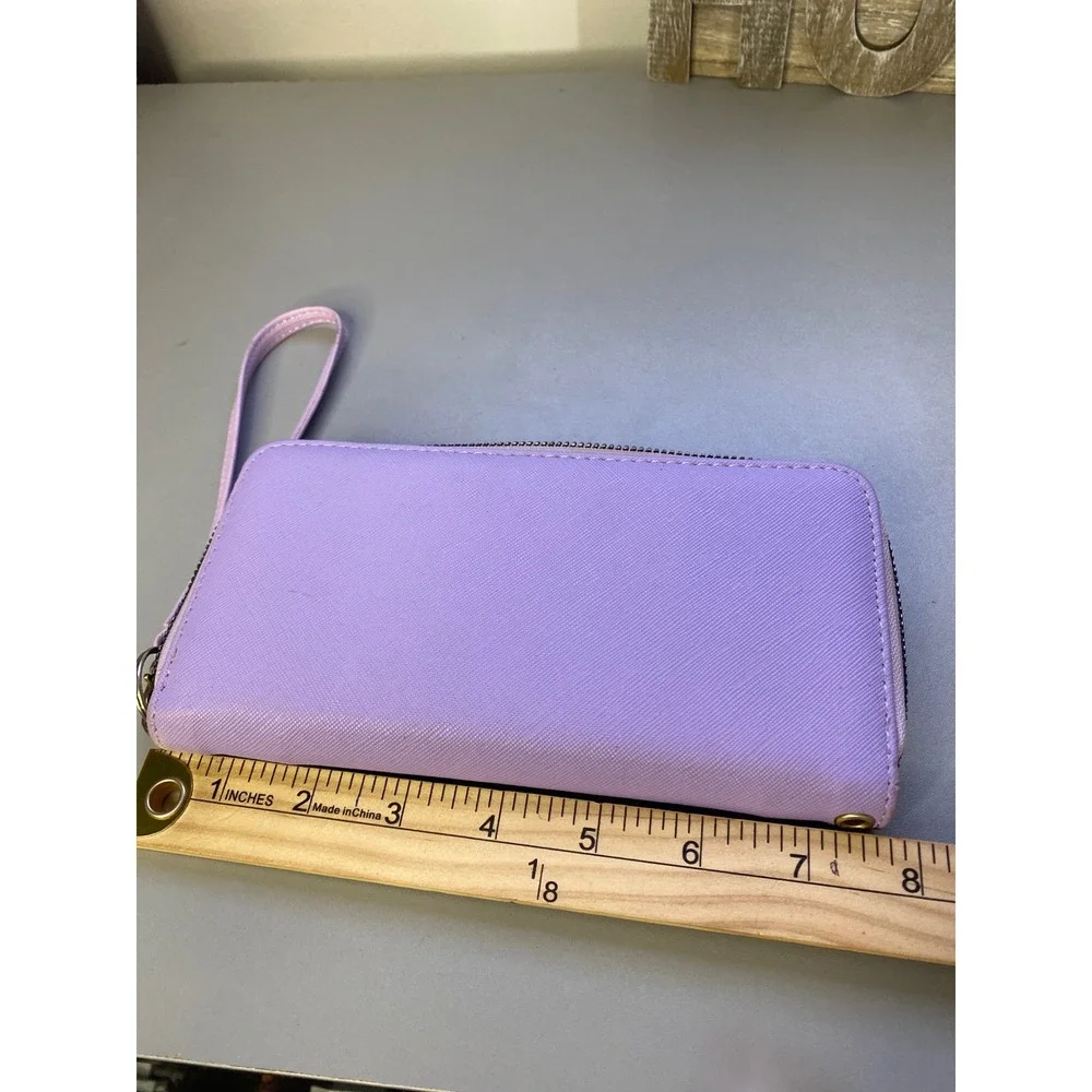 SUO‎ UI Purple Fashion Leather Wristlet Wallet Organizer